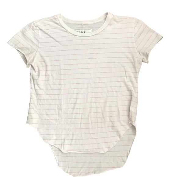 Frank & Eileen Theo Perfect Tee Light Pink and White Stripe. Size S. - Picture 1 of 7